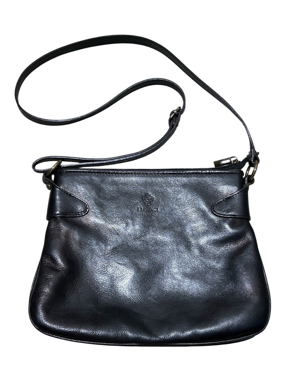 I Medici Tuscany Leather Black Leather Crossbody Bag